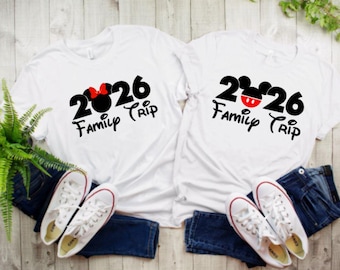 Disney Mickey and Minnie 2026 iron on, disney trip shirts, heat transfer vinyl decals