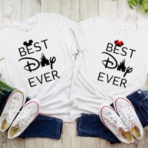 Disney Best Day Ever, Mickey and minnie heat transfer vinyl decals, matching shirts, disneyland, disney world, htv, iron on