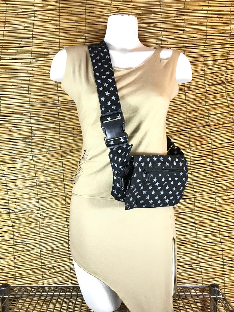 Travel bag Cotton Canvas. Holster bag Adjustable strap Unisex PouchShoulder bagpouch or bag Hip Bag