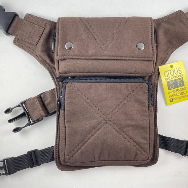 Nerka/Torba na ramię/Faltriquera model "Victor+" unisex. Torba podróżna. Saszetka biodrowa. Torba kabura. Saszetka na nogę. Regulowany pasek. Płótno bawełniane.