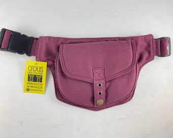 Fanny pack/Shoulder bag/Faltriquera model "Delhi" unisex. Travel bag. Hip Bag. Holster bag. Adjustable strap. Cotton Canvas.