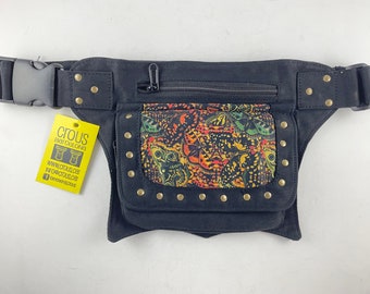 Fanny pack/shoulder bag/Faltriquera model "LIMA" unisex. Travel bag. Hip Bag. Holster bag. Adjustable strap. Cotton Canvas