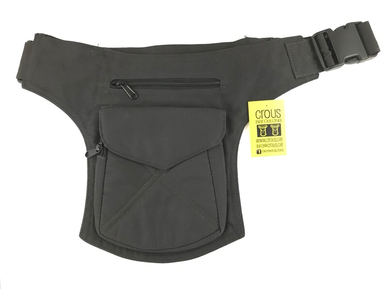 Fanny PackShoulder bagpouch or bag model Stiching unisex Hip Bag Adjustable strap Travel bag Cotton Canvas. Holster bag