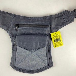 Unisex &quot;Stiching&quot; fanny pack/shoulder bag/pocket. Travel bag. Hip Bag. Holster bag. Adjustable Strap. Cotton Canvas.