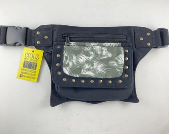 Fanny pack/shoulder bag/Faltriquera model "LIMA" unisex. Travel bag. Hip Bag. Holster bag. Adjustable strap. Cotton Canvas