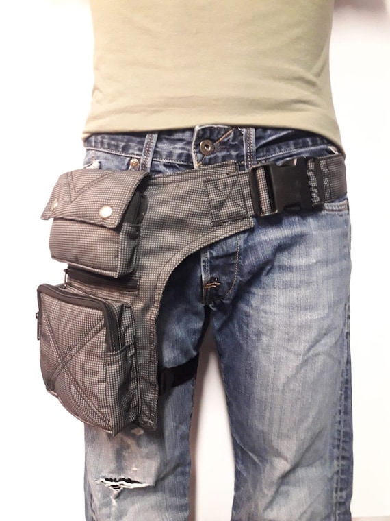 Unisex fanny pack/shoulder bag/Faltriquera model "Victor". Travel bag. Hip Bag. Holster bag. Leg bag. Adjustable strap. Synthetic material