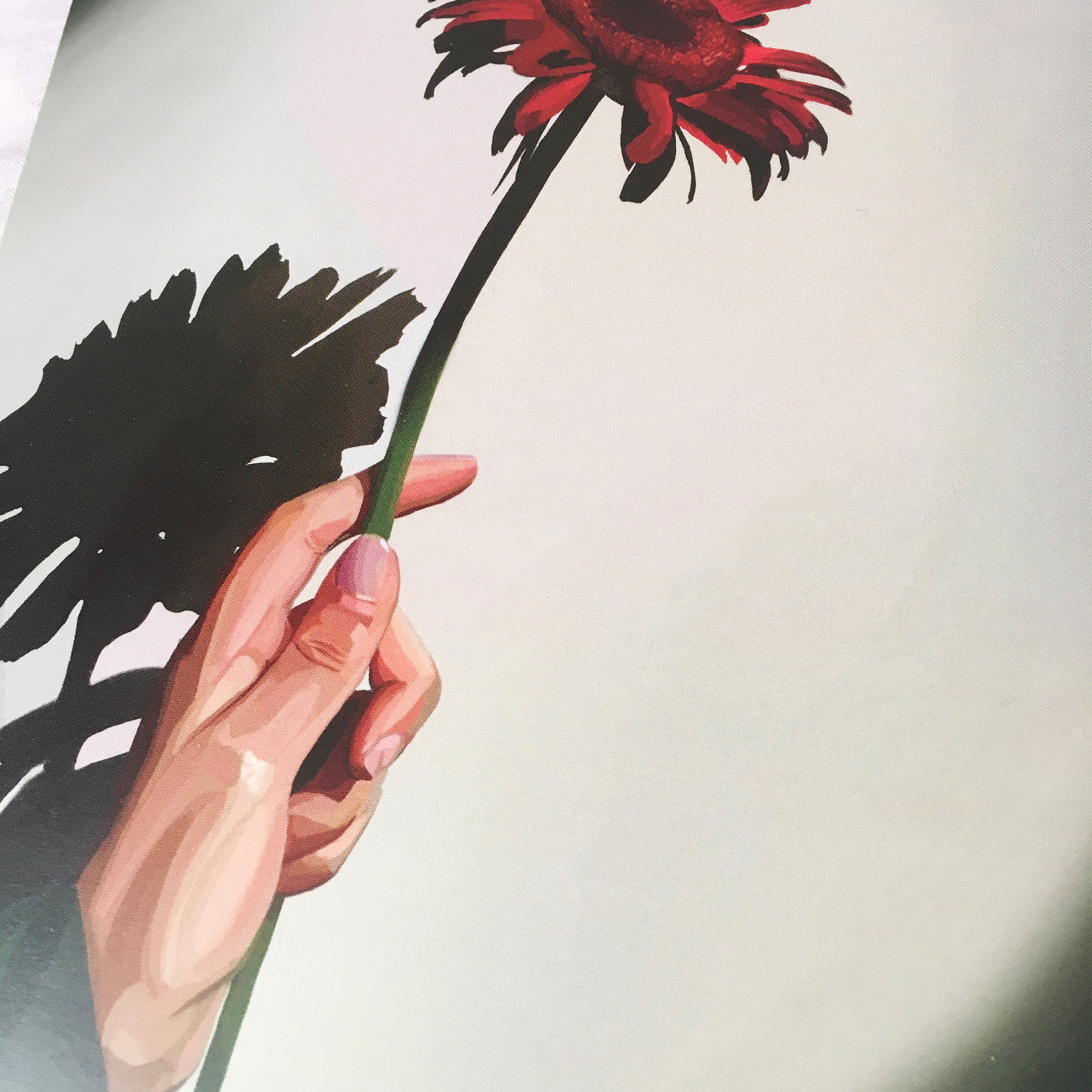 A5 Flower in Hand Print original artwork drawing | Etsy