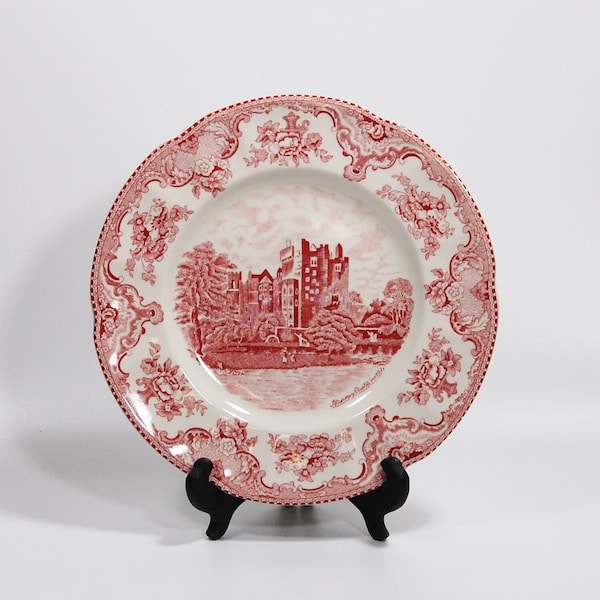 Johnson Brothers Old Britain Castles Red and White China Plate