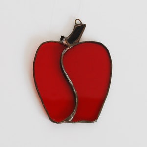 Leaded Stained Glass Apple Ornament