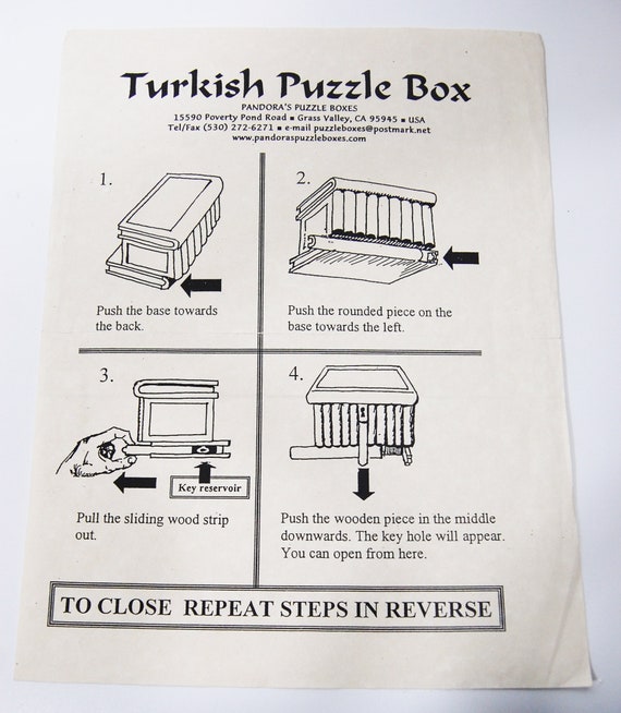 Turkish Puzzle Box - Etsy