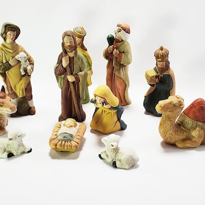 Eleven Piece Ceramic Nativity