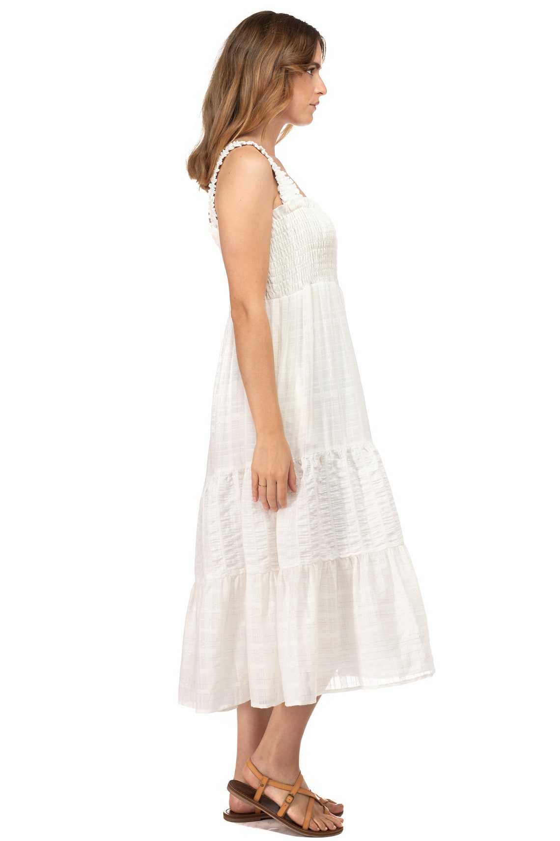 White Sleeveless Summer Dress - Etsy