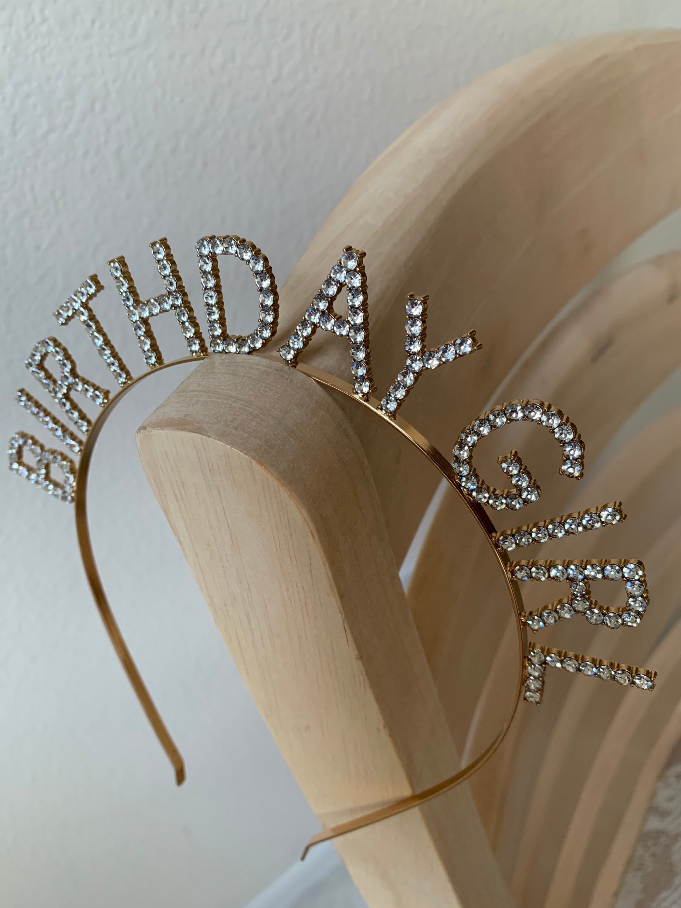 Happy Birthday Head Band Birthday Bling Head Band Rhinestone Etsy UK