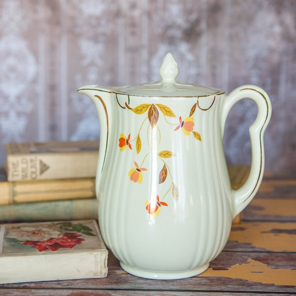 Hall Autumn Leaf Jewel Tea Coffee Pot Etsy