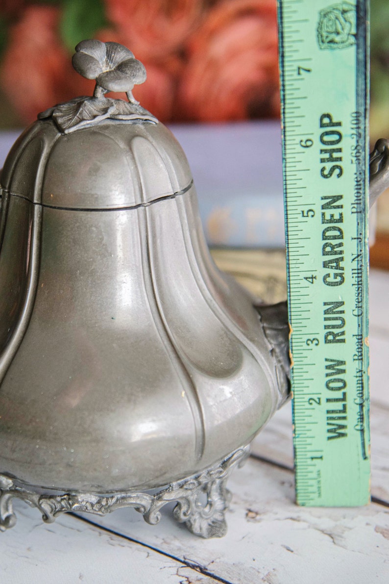 Britannia Metal Teapot Mid 1800s English Pewter by E. Stacey Etsy