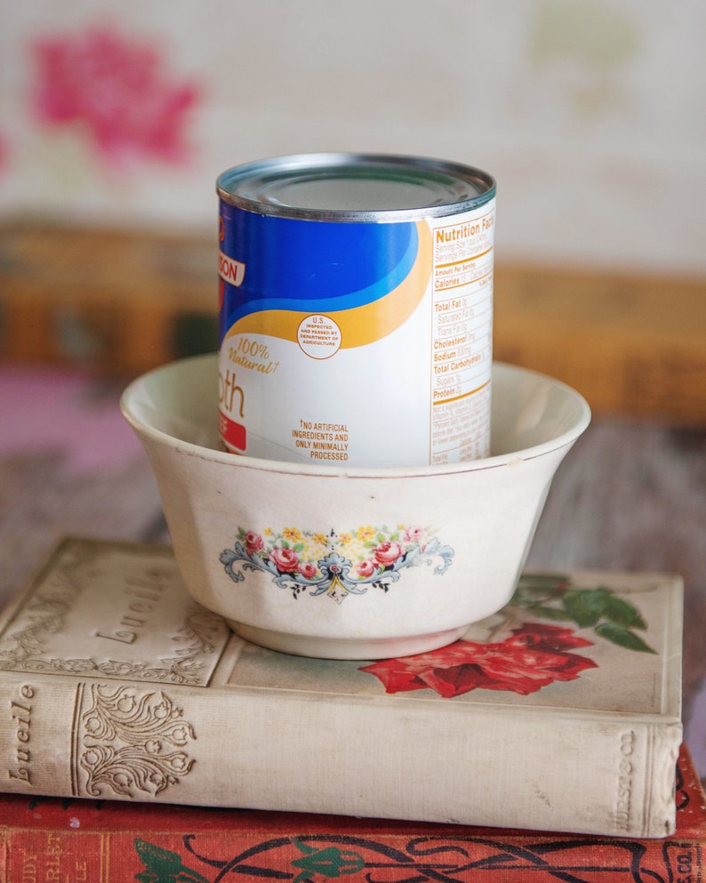 Adorable Little Ironstone Bowl With Floral Design Eat Your Etsy