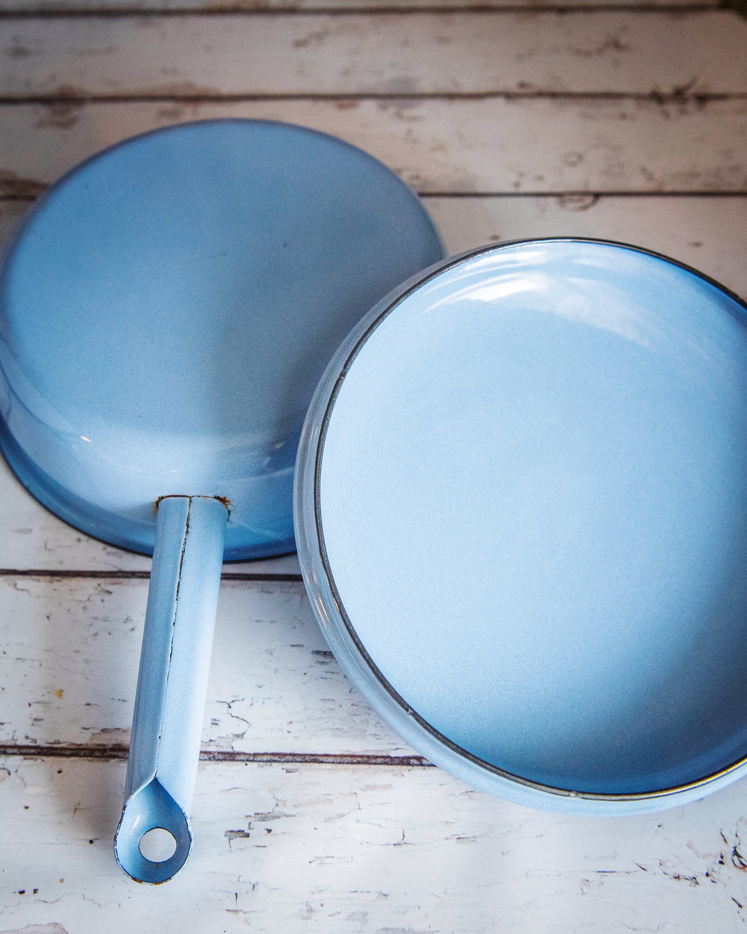 Vintage Frying Pan With Lid Enamelware / Graniteware in the Etsy