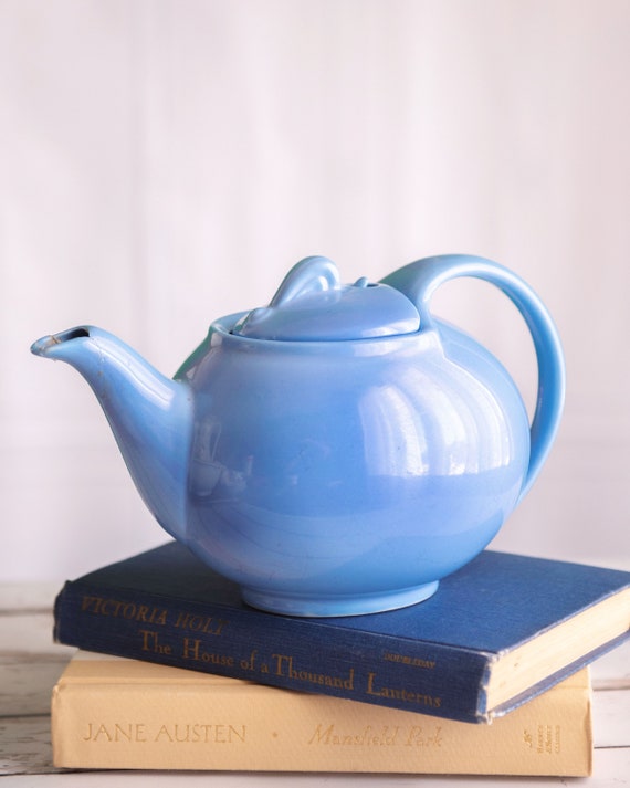 Vintage Hook Lid Hall Teapot in Cadet Blue Chipped Spout Etsy