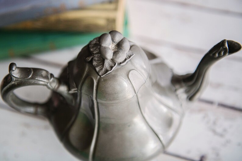 Britannia Metal Teapot Mid 1800s English Pewter by E. Stacey Etsy