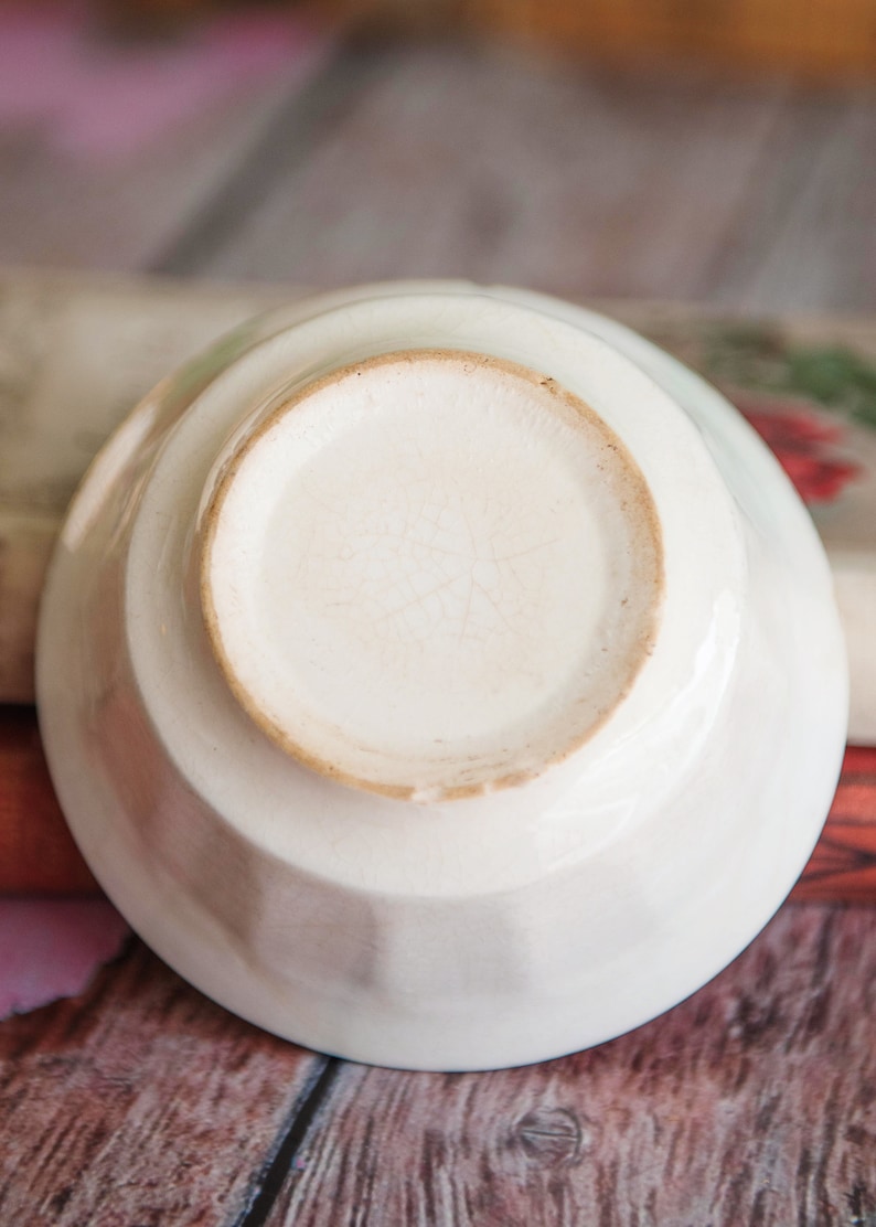 Adorable Little Ironstone Bowl With Floral Design Eat Your Etsy