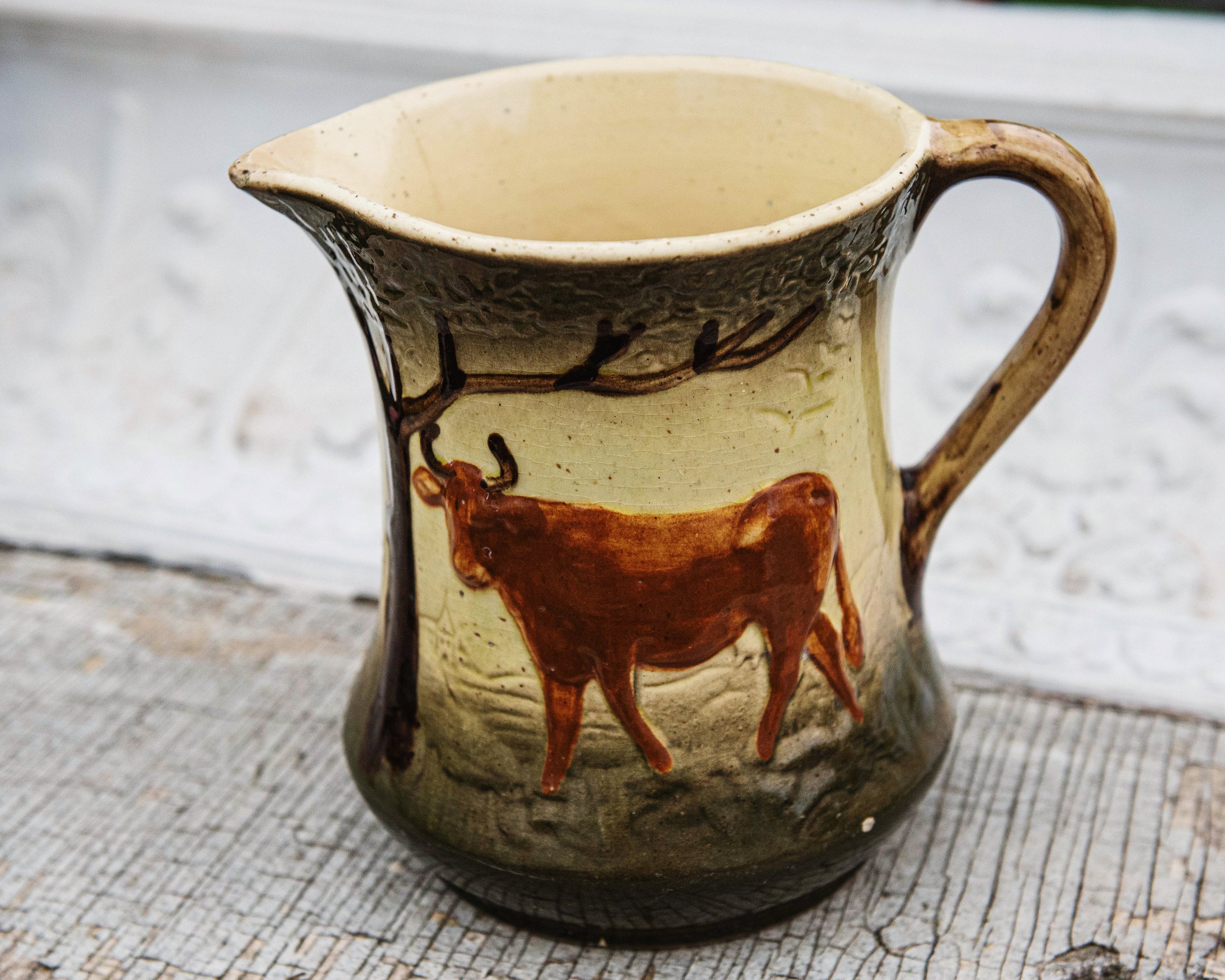 Antique Roseville Pottery Cow Pitcher From the Company's Etsy