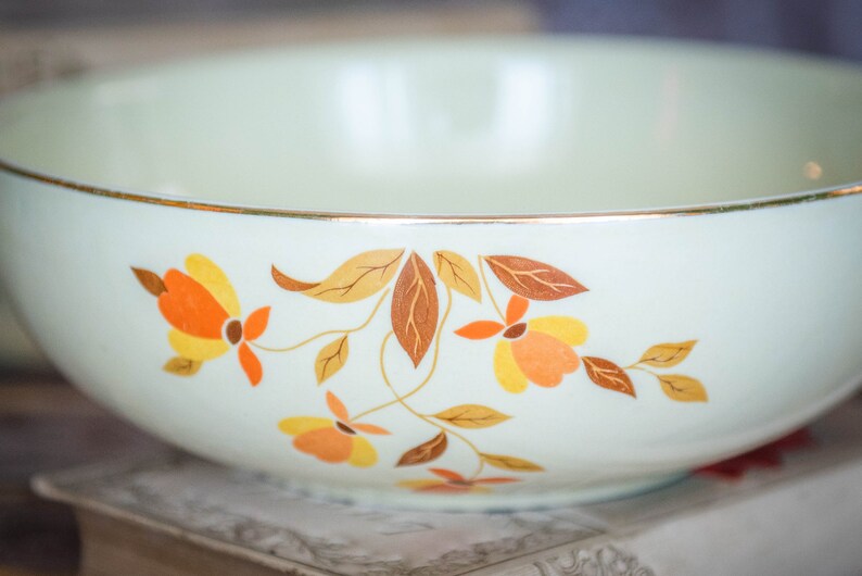 Jewel Tea Autum Leaf 9inch Serving Bowl Vintage Beauty Etsy