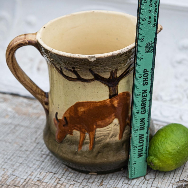 Antique Roseville Pottery Cow Pitcher From the Company's Etsy