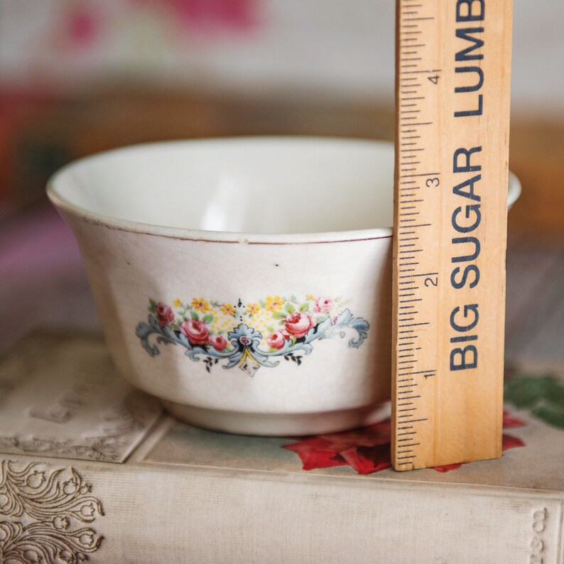 Adorable Little Ironstone Bowl With Floral Design Eat Your Etsy