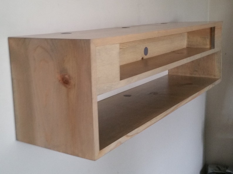 Solid Wood Floating TV STAND various sizes 24 to Etsy