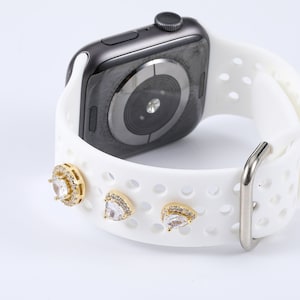 Zircon Apple Watch Charms: Rose Gold Band Decoration