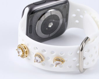Zircon Apple Watch Charms: Rose Gold Band Decoration