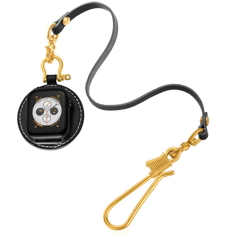 Apple Watch Fob Genuine Leather Pocket Apple Watch Strap Etsy