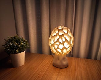 Mushroom lamp 3D printed