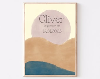 Poster Abstract A4 A3 Children's Poster Poster Children's Room Poster Baby Gift Girl Gift Boy Poster Children Birth