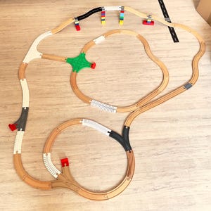 Rail adapter for children&#39;s wooden railway compatible with Brio, Ikea, Lidl (children&#39;s toy or gift)