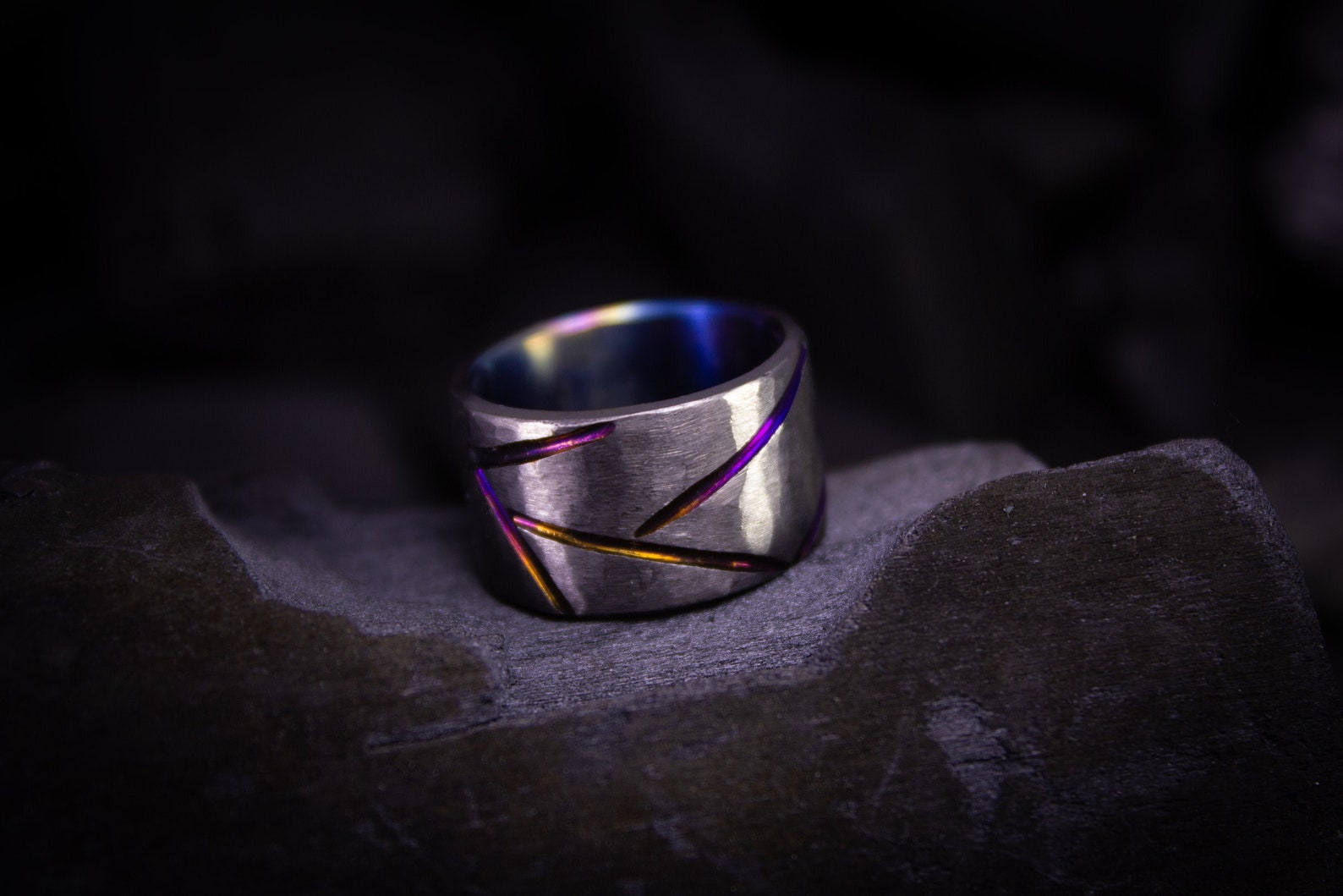 Titanium ring.Hypoallergenic Metal. Unisex ring. Handmade ring Etsy