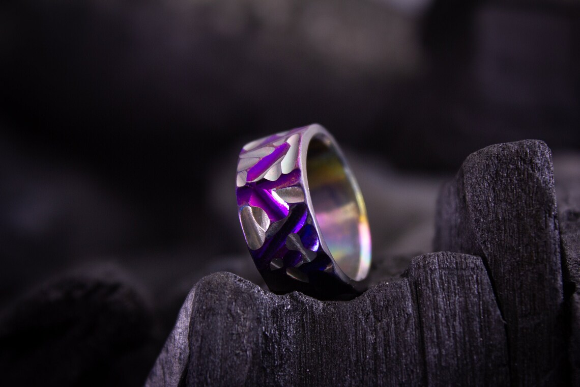 Titanium ring.Hypoallergenic Metal. Unisex ring. Handmade ring Etsy
