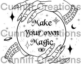 Witch Art Print | Make Your Own Magic Coloring Page (Digital Download)