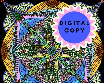 Mandala Coloring E-Book: 50+ Therapeutic Designs (Digital Download)