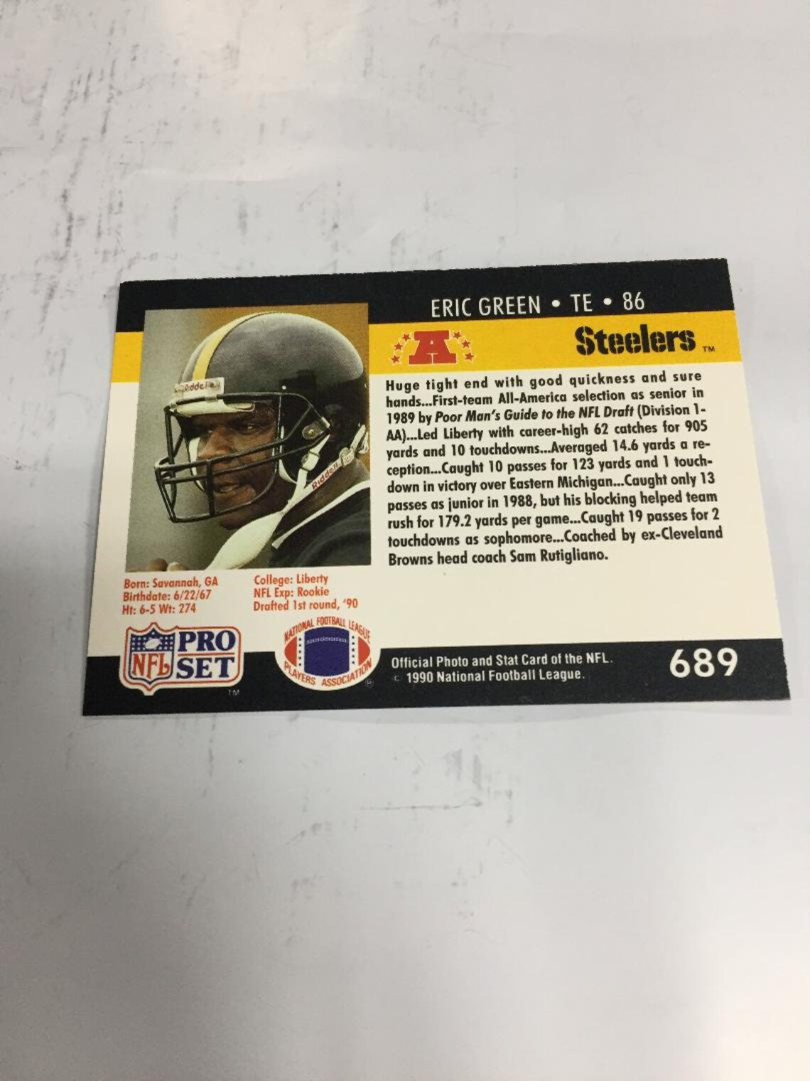 Collectible NFL PRO Set 1990 Draft First Round Eric Green Etsy