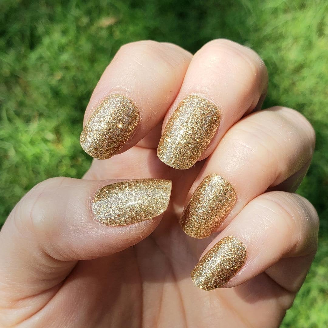 Champagne Toast Gold Glitter Nail Polish Wraps Gold Nail - Etsy Israel