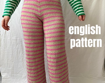 Strickanleitung Lottapants FRANÇAIS Strickhose PDF Anleitung - digitaler Télécharger Ringelhose