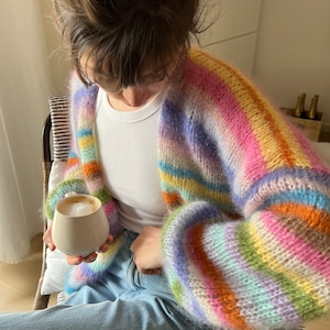Strickanleitung DEUTSCH モヘアカーディガン Strickjacke Cardiducoeur PDF Anleitung DEUTSCH - デジタラー ダウンロード