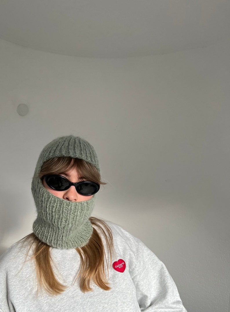 Balaclava englische Strickanleitung „biggibalaclava“PDF Datei - digitaler Download, anfängerfreundliche Anleitung, Sturmhaube selbststricken image 7