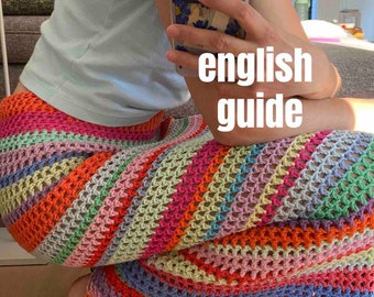 Häkelrock Guide Anleitung Rainbow Crochet Skirt Häkelanleitung, Englische PDF Datei - digitaler Download