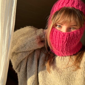 Strickanleitung Balaclava Deutsch „biggibalaclava“ PDF Datei - digitaler Download, Sturmhaube geschlagen, anfängerfreundliche Anleitung