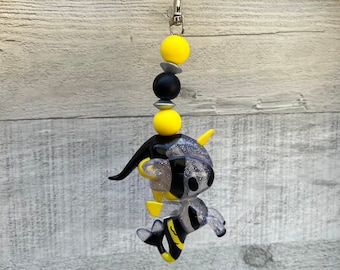 Custom TokiDoki Electra Mermicornio Keychain | Toki Doki Key Fob | Custom Beaded Keychain | Jujube Bag Charm | Zipper Pull