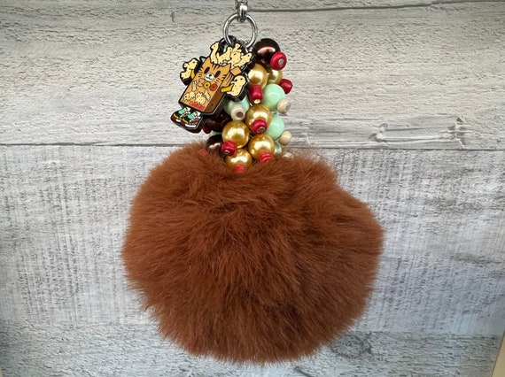 Custom Tokidoki Sneaky Snacker Pom Pom Keychain Toki Doki Key Fob