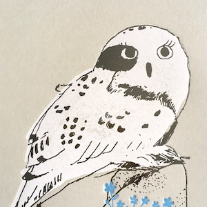 Cartão de felicitações A6 Snowy Owl