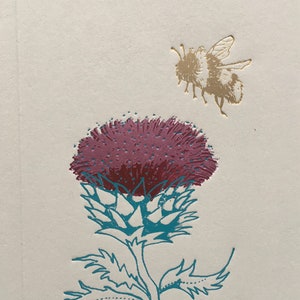 Bee and Thistle - Greetings Card